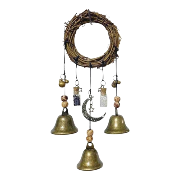 Rose Quartz Alter Broom, Bell Wreath, and Sage Bundle Set - Picture 4 of 7